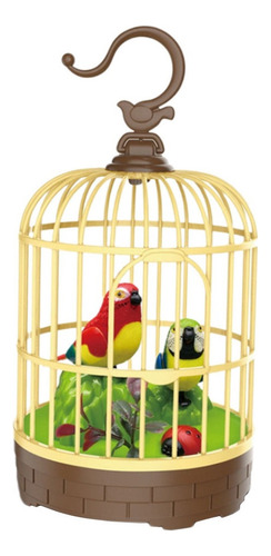 . Singing Chirping Bird En Jaula Realista Sonido Activado