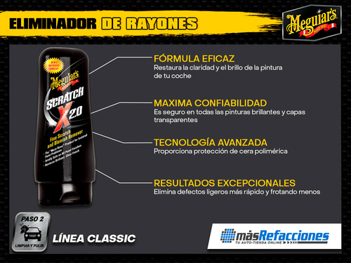 Meguiars Eliminador De Rayones Scratch X 2.0 G10307