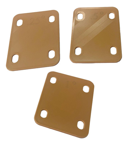 3 Uds Placas De Cuello De Guitarra 0,25, 0,5 Y 1 Grados,