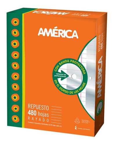 Imagen 1 de 1 de Repuesto Nº3 Rayado 480h America Con Banda