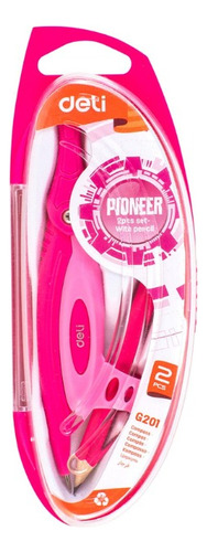 Compas De Precisión Plástico Deli Pioneer 13cm Con Lápiz