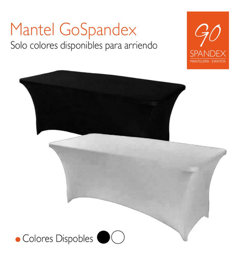 Arriendo De Mesa Plegable 180 X 75 Cms. Con Mantel Spandex