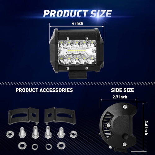 Luces Led De Enganche, Cápsulas De Luz De Trabajo Led De 4