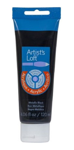 Artist's Loft Pintura Acrílica Metálica, 4 Oz. (negro Metáli