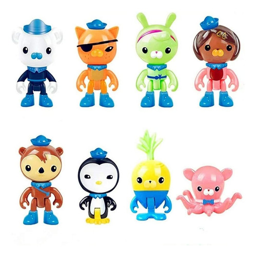 8 Pcs Octonauts Toys Cake Topper Play Set 2 - 3 Decorations