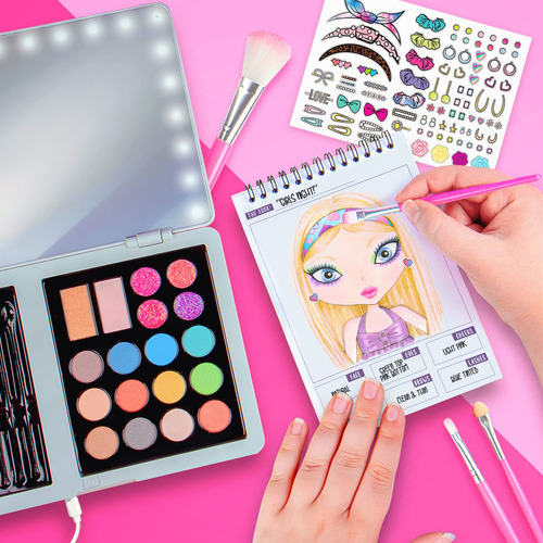 Paleta De Maquillaje Para Niñas Con Bloc De Dibujo