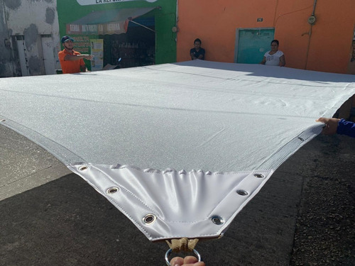 Imagen 1 de 4 de Malla Sombra 90% De 8x8 Mts Blanca Lista Para Colocar