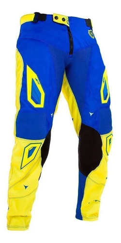 Pantalon Cross Jett Evolution Azul Amarillo