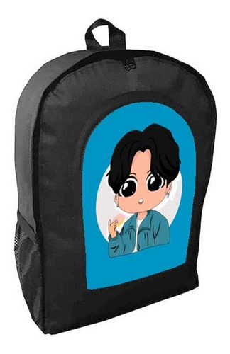 Mochila Negra K-pop Kpop K Pop Adulto / Escolar D3