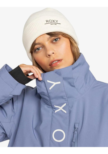 Campera Snow Roxy Jetty Solid Np Celeste Oscuro Xxl