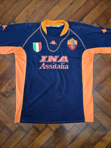 Camiseta Alternativa Roma 2001/02, Totti 10 Talle L (Usado)