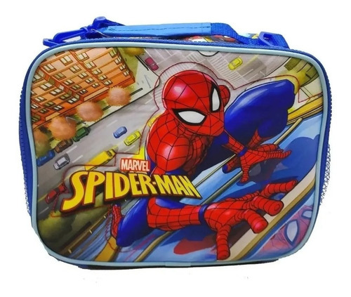 Lunchera Infantil Spiderman Hombre Araña Neoprene Wabro