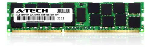 Memoria 16gb Ddr3 1866 Ecc Rdimm 2rx4 Dual Rank 1.5v A-tech