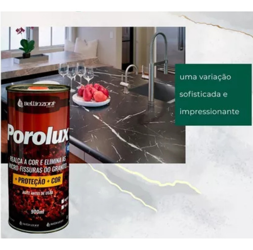 Porolux Realça Cor Mármore Granito 900ml Brilho Proteção