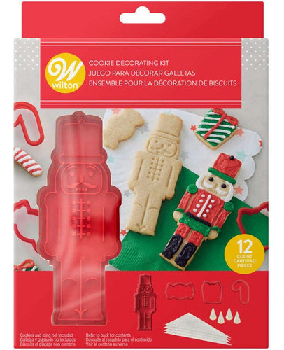 Kit De Decoración De Galletas De Cascanueces De Navidad, 12