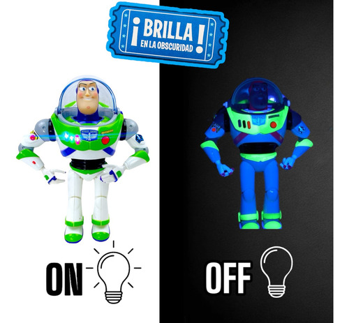 Toy Story 4 Buzz Lightyear Luz Y Sonido Y Fluorecente Disney