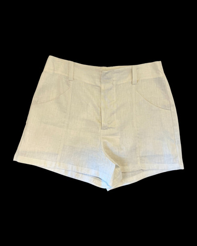 Short Lino Beige Reflejo. Ayres