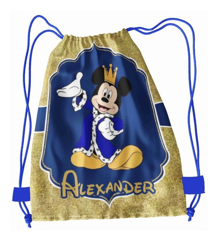 10 Morralitos Dulceros Personalizados Mickey Rey  Principe