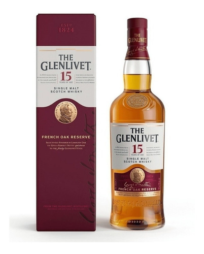 Whisky The Glenlivet 15 Años Single Malt 700ml. En Estuche