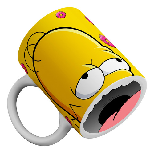 Taza De Los Simpsons Con Boca Amarillo Homero 2
