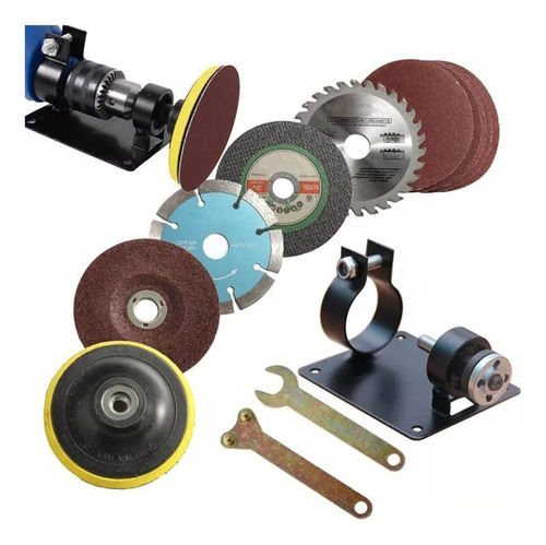 15 Pzs Kit Taladro Esmeriladora Pulidora Cortadora Discos