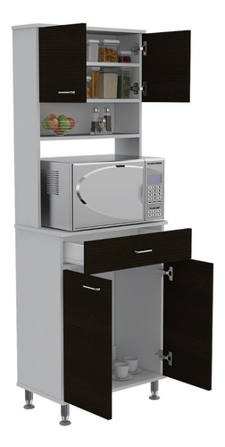 Mueble Cocina Kitchen 60 Rta Blanco + Wengue