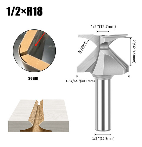 M Roteador De Carpintaria E6r18 De 1/2 Polegada Shank Wood