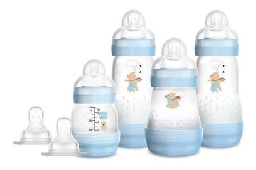 Imagem 2 de 4 de Kit Mamadeiras Mam Easy Star Gift Set Azul 6peças