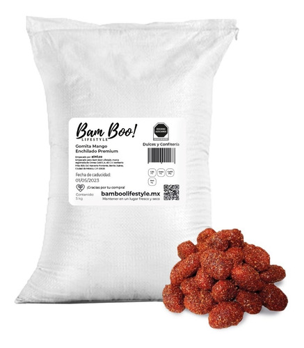 Imagen 1 de 5 de Gomita Mango Enchilada 5 Kg. Bam Boo! Lifestyle