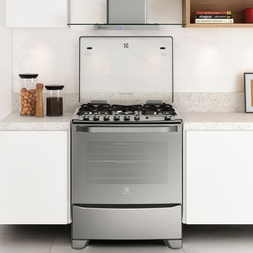 Cocina A Gas Electrolux 76gsr Color Acero inoxidable Tipo de conexión Multigas