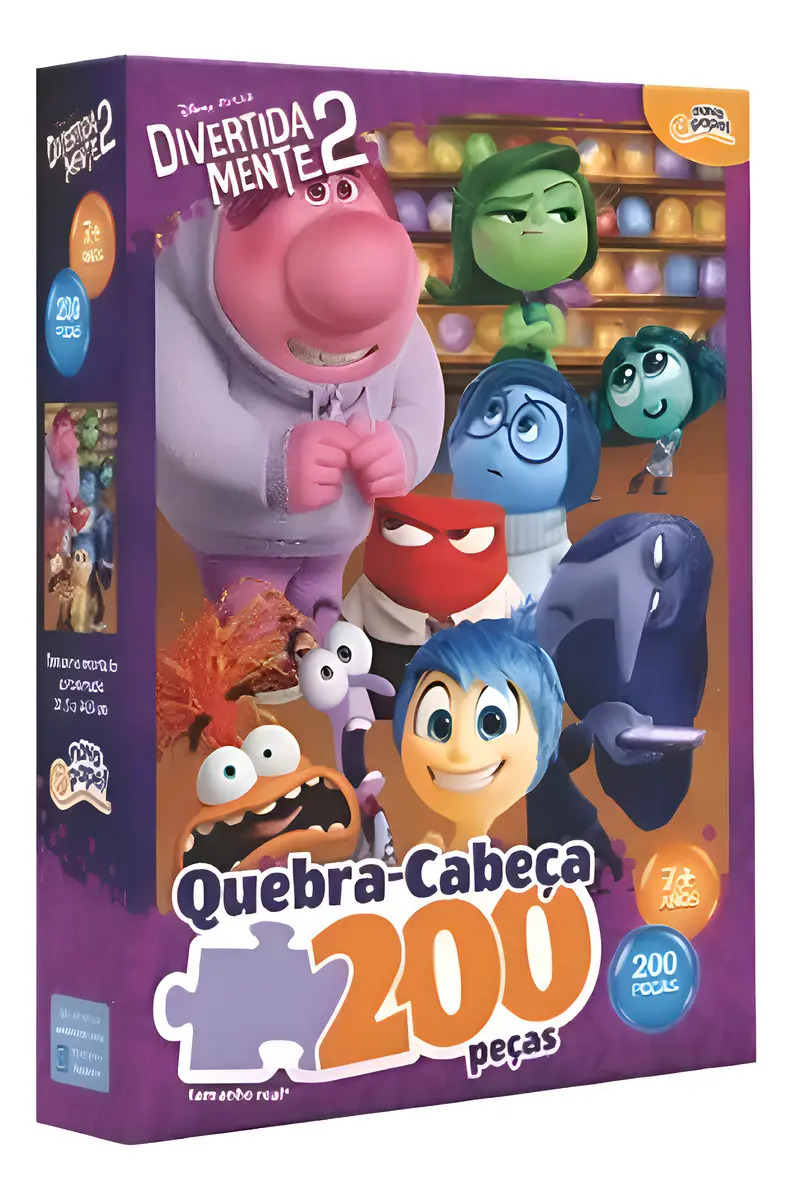 Quebra Cabeça 200 Peças Divertida Mente 2 Toyster 8078