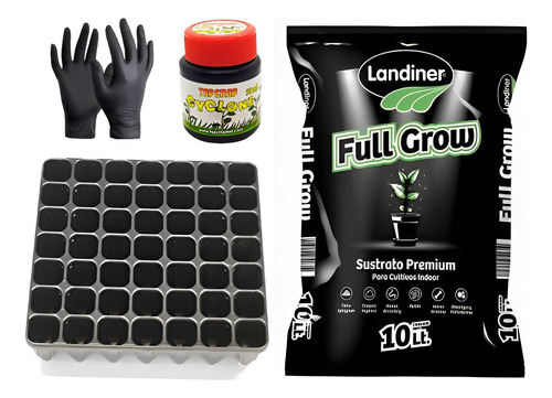 Combo Full Grow 10l+cyclone+esquejera De 48+guantes Valhalla