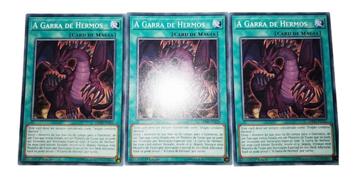 Imagem 1 de 1 de Yugioh - 3x A Garra De Hermos Ledd-pta23