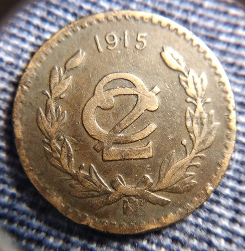 Moneda 2 Centavos Monograma 1915, Zapatista ( 2 Centímetros)