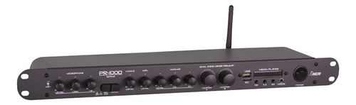 Pré Amplificador Compacto Pr1000 Nca Bt Fm Usb Sd Dual Zone Cor Preto