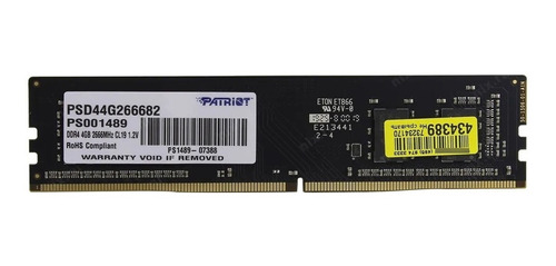 Memoria Ram Ddr4 4gb 2666 Mhz Patriot Pc Blister