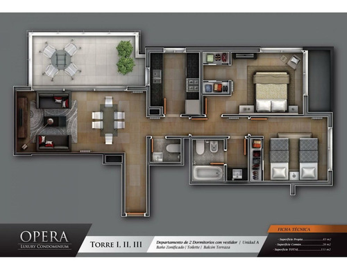 Imagen 4 de 13 de Venta Excelente Departamento 2 Dormitorios 2 Baños -opera- Dol 125.000