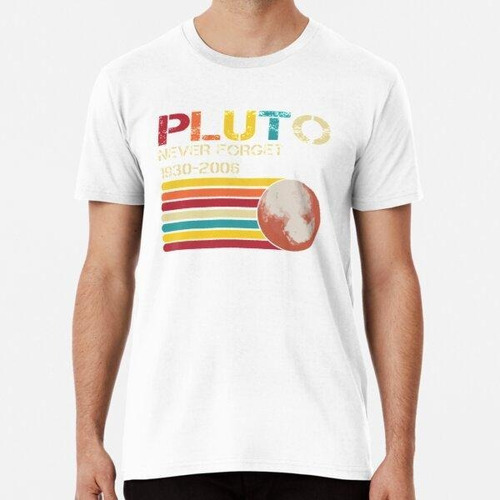 Remera Pluto Never Forget 1930-2006 Estilo Retro Vintage ALG