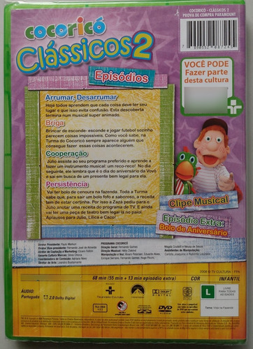 Cocoricó Clássicos 2 Dvd (novo/lacrado)
