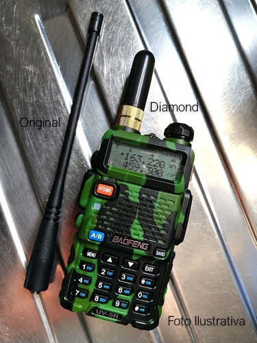 Imagem 6 de 10 de Mini Antena P Rádio Ht Baofeng Uv-5r 777s Uv-9r Etc 5cm Ouro