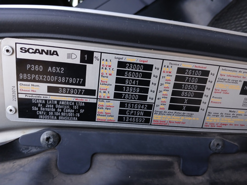 Scania P 360 6x2 Automatica Com Retarder
