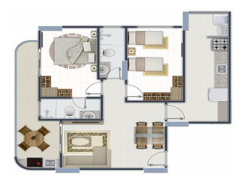 Imagem 5 de 14 de Apartamento - Venda - Aviação - Praia Grande - Dna767