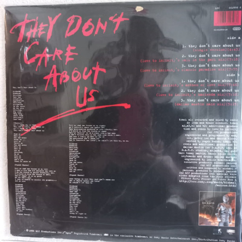Lp Michael Jackson - They Don't Care About Us