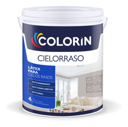 Colorin Latex Cieloraso Antihongo Blanco 10 Lts