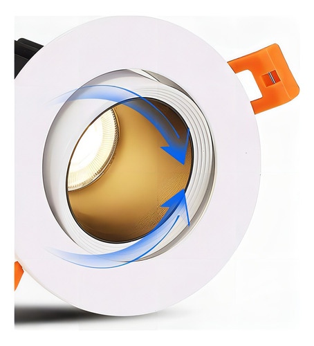 Spot Decor Redondo Black + Decker Embutir Mr16 Conector Gu10 Cor Branco Voltagem