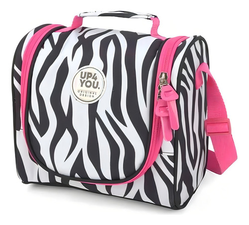 Lancheira Feminina Térmica Up4you Zebra Escolar Trabalho Cor Branco Zebra Up4YOU