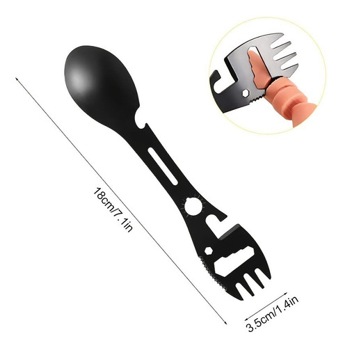 Cuchara Portátil De Acero Inoxidable Multiherramienta Para V
