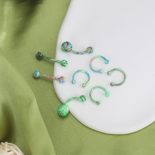 Anillos De Herradura Perforada Para Lengua, Nariz Y Ombligo