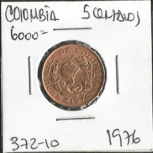 Colombia 5 Centavos 1976 Jer372.10