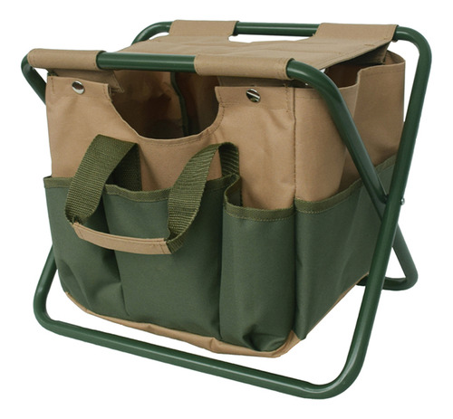 Combo De Taburete Plegable Portátil Y Silla Tipo Mochila